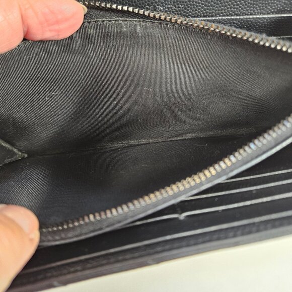 Yves Saint Laurent YSL Black Caviar Leather Wallet - Picture 10 of 16